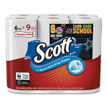 Scott® Choose-a-size Mega Kitchen Roll Paper Towels, 1-ply, 102-roll, 6 Rolls-pack, 4 Packs-carton freeshipping - TVN Wholesale